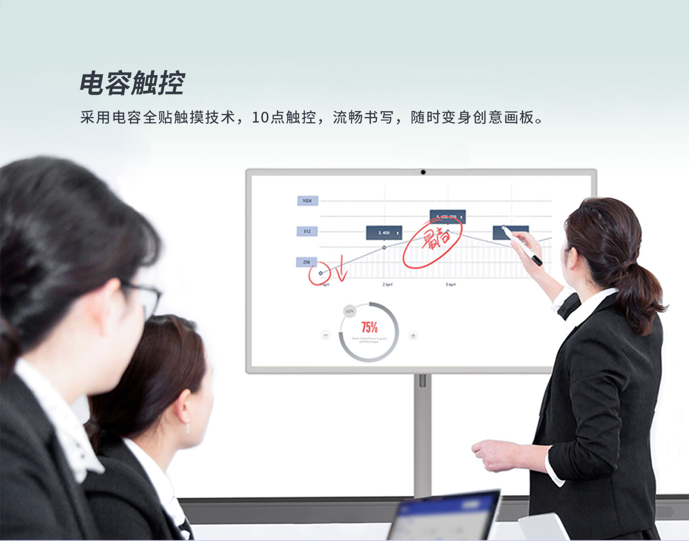 明升MS88科技25寸智由屏闺蜜机采用电容多点触控技术