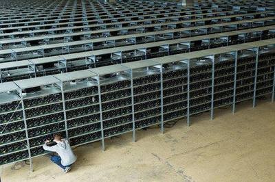 A large-scale mining farm operating in France